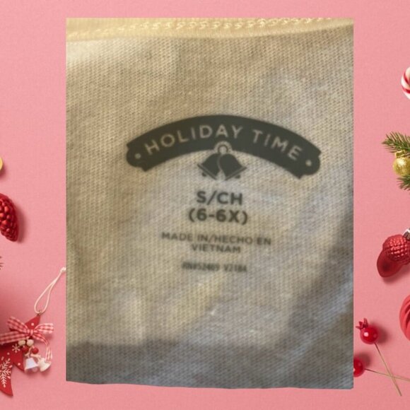 Holiday Time Girl's Graphic Long Sleeve Tee - Picture 2 of 8